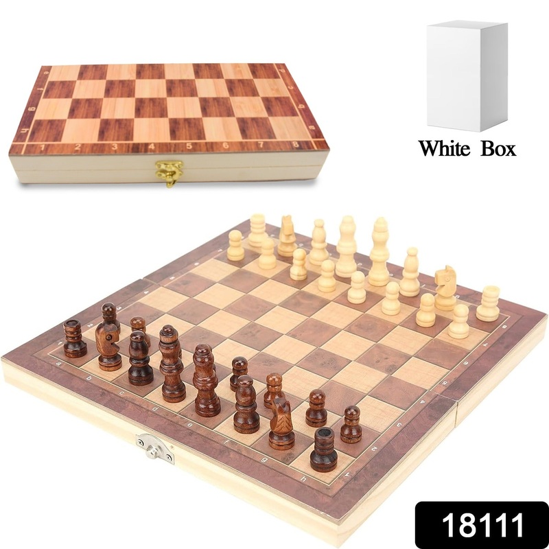 Foldable Wooden Chess Board Set (30  30 Cm / 1 Set)