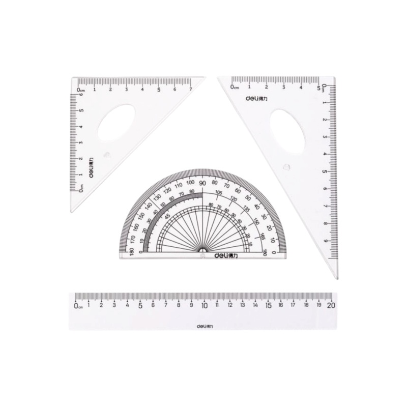 Ruler Set 4 Pcs Set(Ruler 15Cm) Assorted