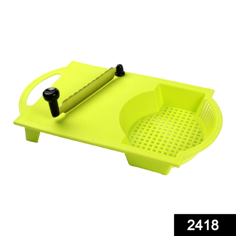 2418 Plastic and Metal Cut n Wash Chopping Board with Knife Cut-N-Wash