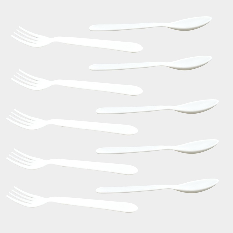 2422 Dinnerware Cutlery Premium Plastic Spoon And Fork Set – 10 pcs