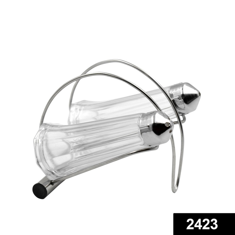 2423 Sprinkle Salt & Pepper Jar with Stand (Elegant Shape)