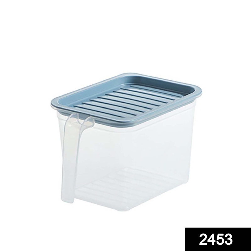 2453 Air Tight Unbreakable Big Size 1100 ml Square Shape Kitchen Storage Container