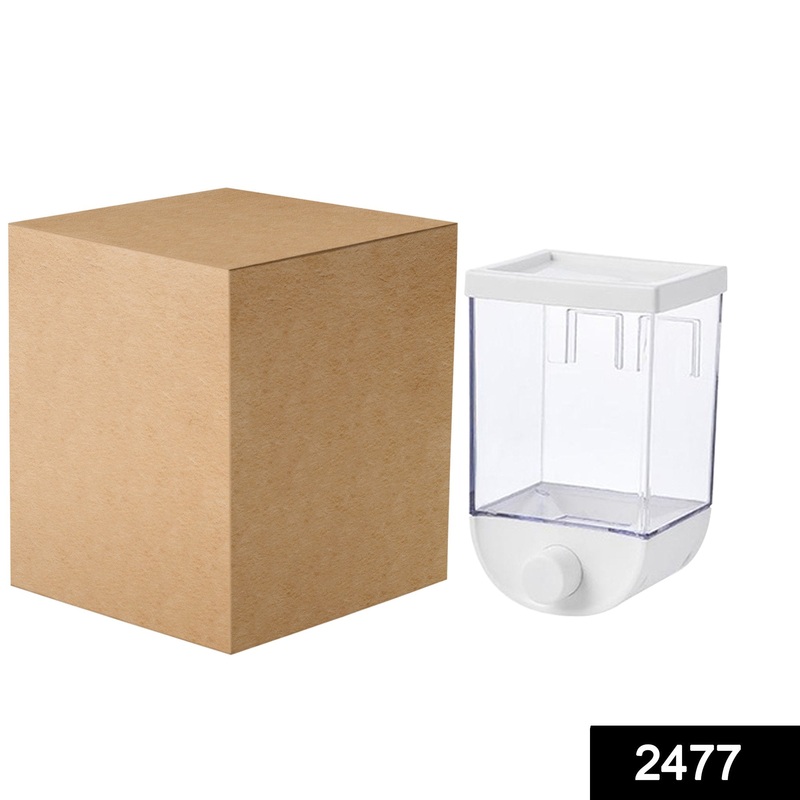 2477 Wall Mounted Cereal Dispenser Tank Grain Dry Food Container (1100ML)