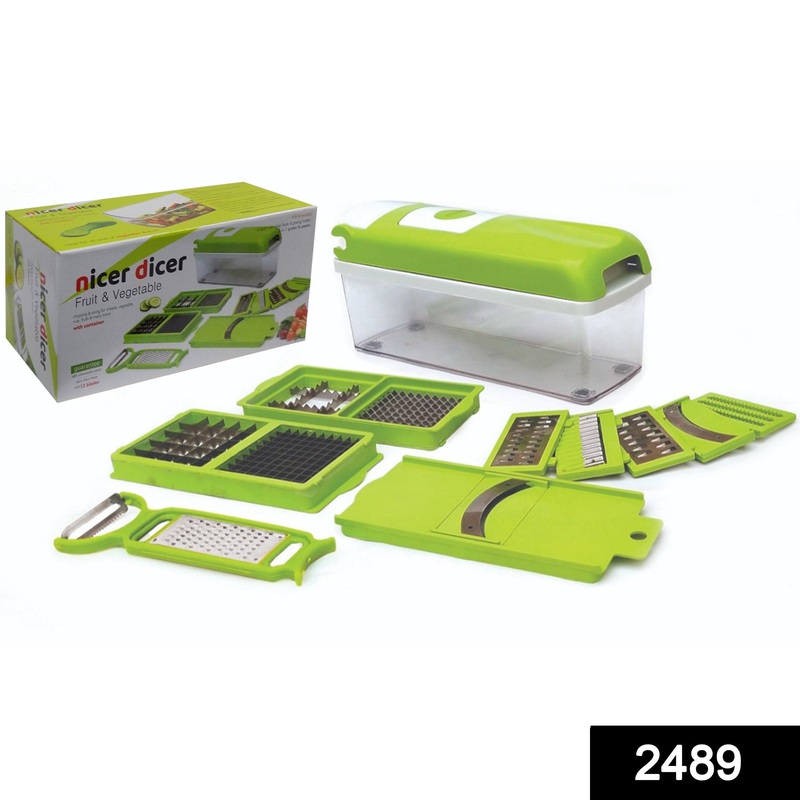 2489 Plastic 13-in-1 Manual Vegetable Grater,Chipser and Slicer