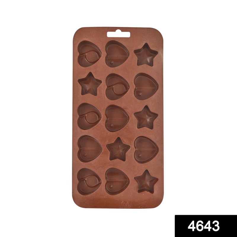 4643 15 Cavity Mix Shape Brown Chocolate Mold
