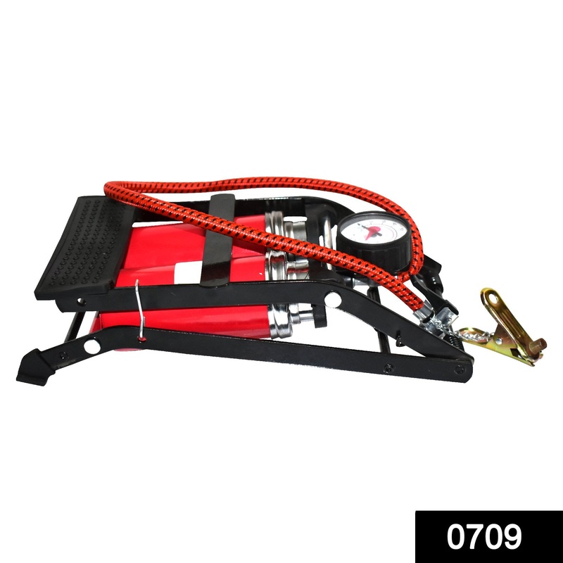 709 Dual-Cylinder Foot Pump, Portable Floor Bike Pump, 150PSI Air Pump