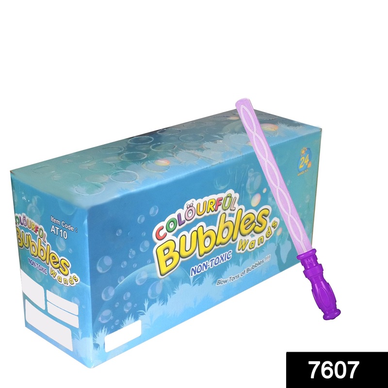 7607 Bubble Stick with Windmill Fan Toy for Kids (Multicolors, Pack of 24)