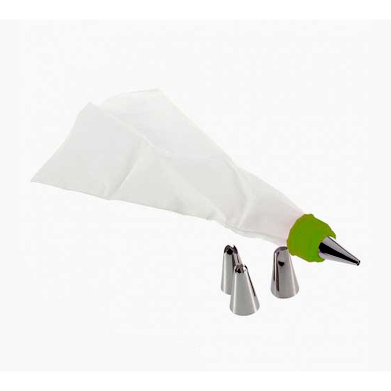 0805 Cake Decorating Nozzle with Piping Bag Stainless Steel Piping Cream Frosting Nozzles