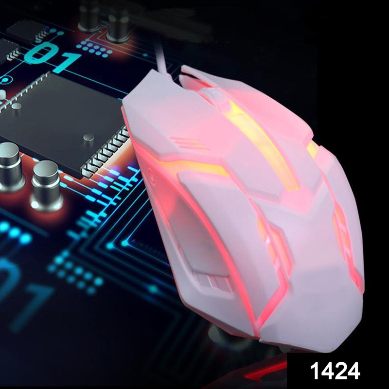 1424 Wired Gaming Mouse for Laptop and Desktop Computer PC For Faster Response Time