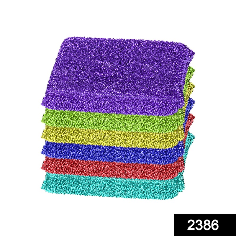 2386 Scratch Proof Kitchen Scrubber Pads for Utensils/Tiles Cleaning (6 pc)