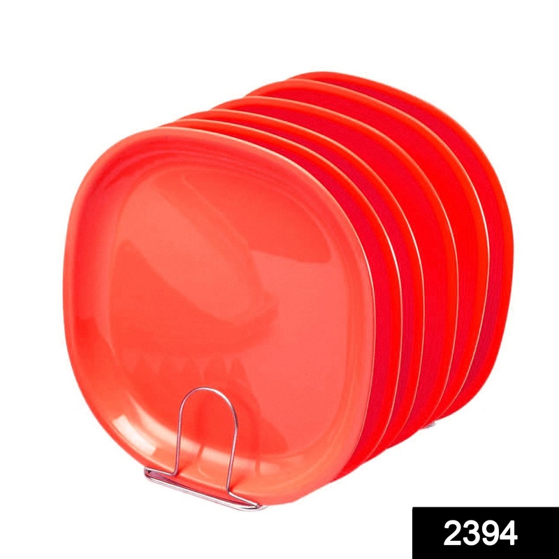 2394 Microwave Safe Quarter Plates  Square 6 Pcs,