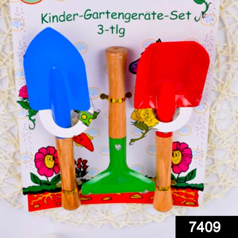 7409 Gardening Tools kit Hand Cultivator, Small Trowel, Garden Fork – 3pcs (Multicolor)