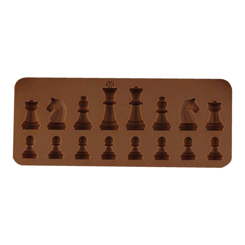 1162 Silicone Chocolate Chess Shaped Mould – 16 Cavity