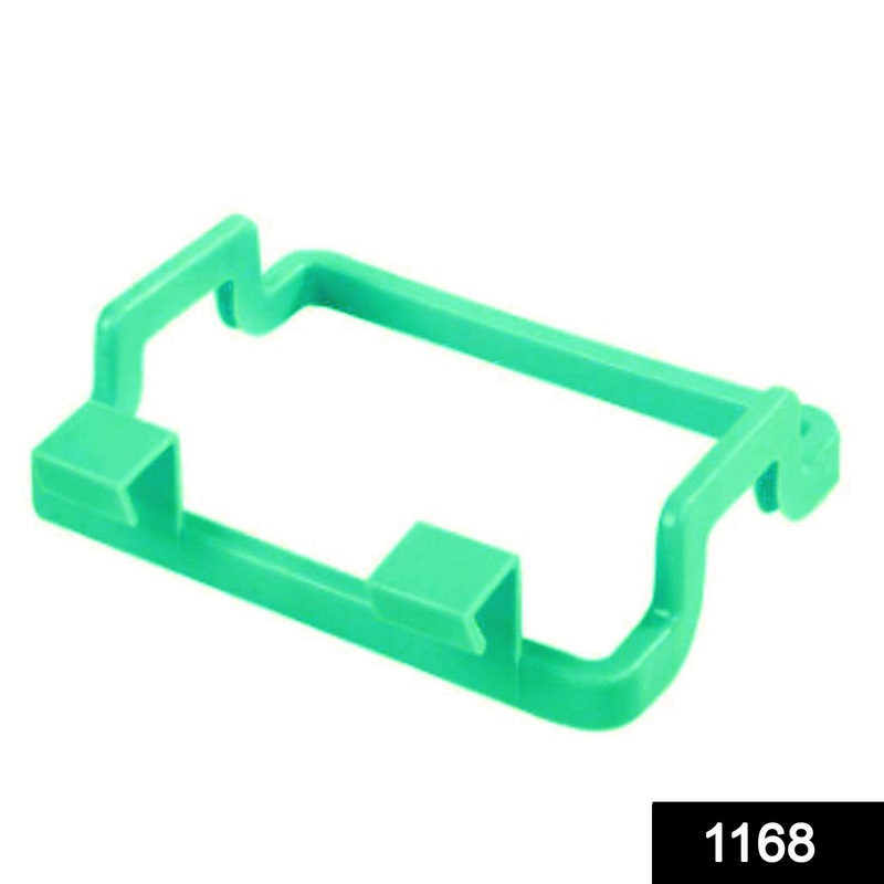 1168 Kitchen Plastic Garbage Bag Rack Holder ( Green Color )