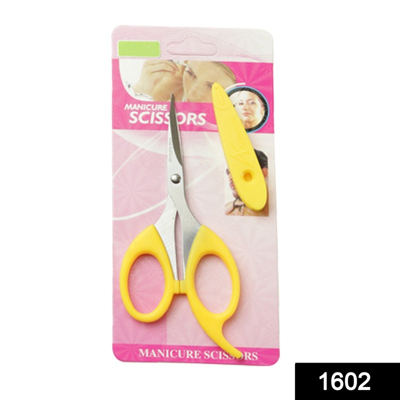 1602 Plastic Basic Multipurpose Mini Scissor With Easy Grip For General Cutting (Multicolour)