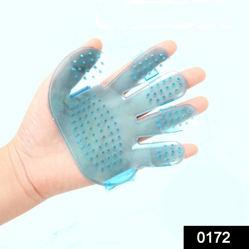 172 Rubber Pet Cleaning Massaging Grooming Glove Brush
