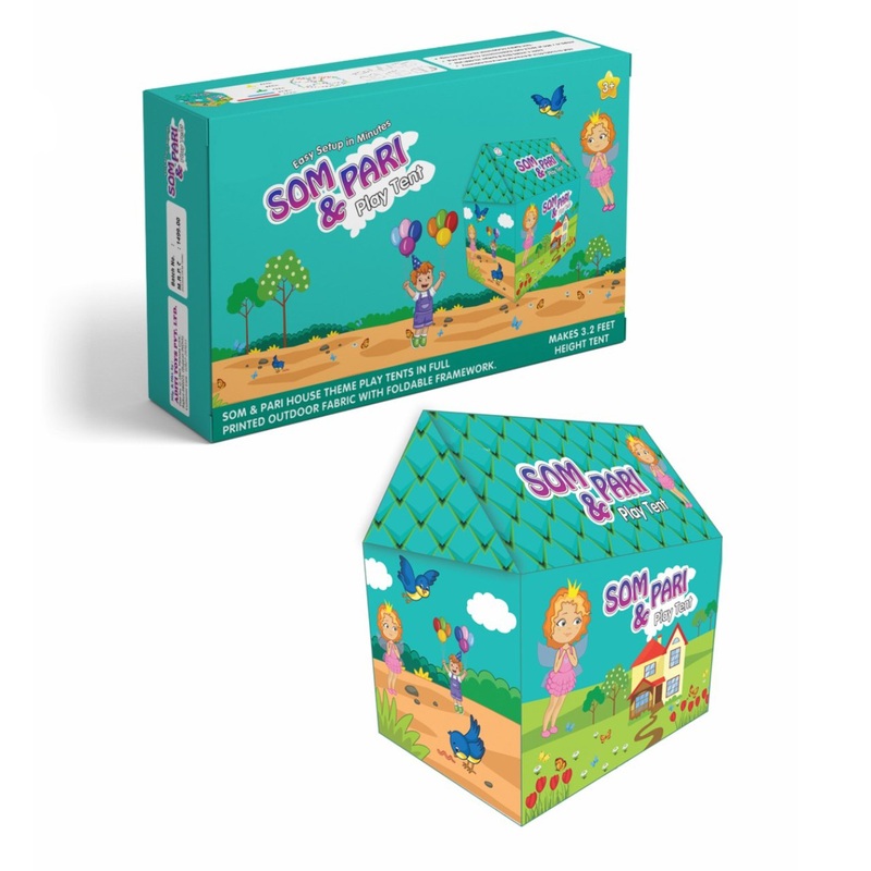 1909 Jumbo Size Go to School Kids Play Tent House (Multicolour)