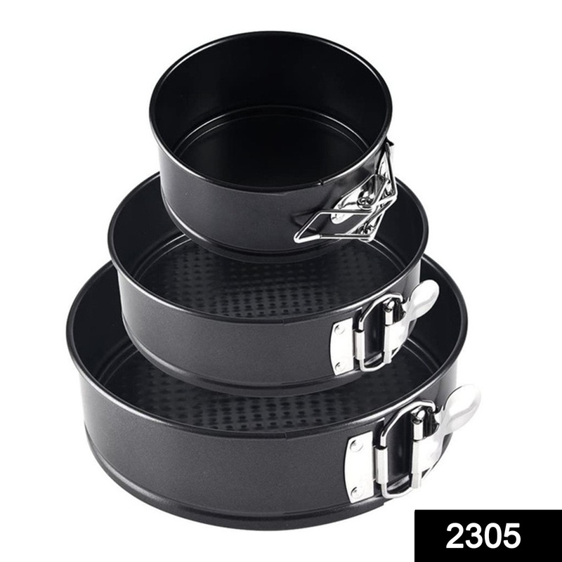 2305 Metal Moulds for Baking Non-Stick Cake Tins (Pack of 3)