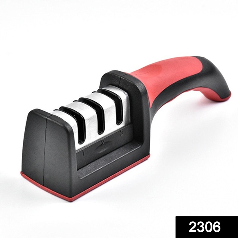 2306 Manual Knife Sharpener 3 Stage Sharpening Tool for Ceramic Knife and Steel Knives