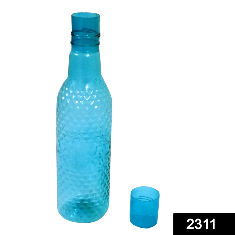 2311 Unbreakable & Leak-Proof Plastic Diamond Round Water Bottle (1100Ml)