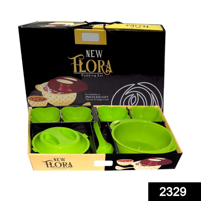 2329 Stain resistant Flora Pudding set for Kitchen  (Set of 7)