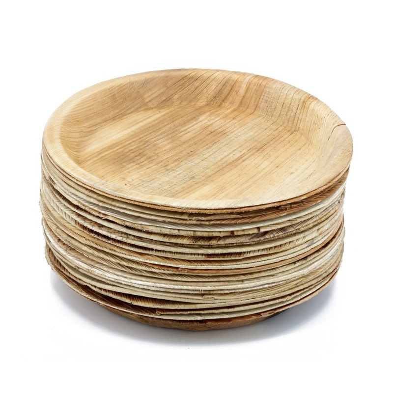3207 Disposable Round Shape Eco-friendly Areca Palm Leaf Plate (12×12 inch) (pack of 25)