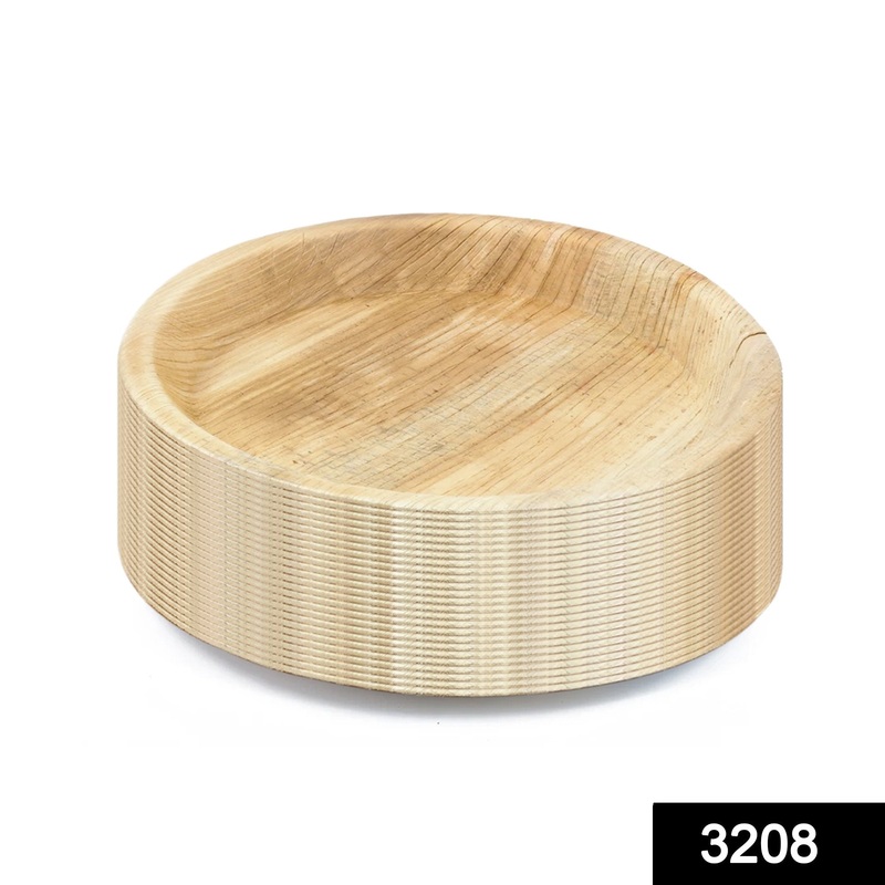 3208 Disposable Round Shape Eco-friendly Areca Palm Leaf Plate (10×10 inch) (pack of 25)