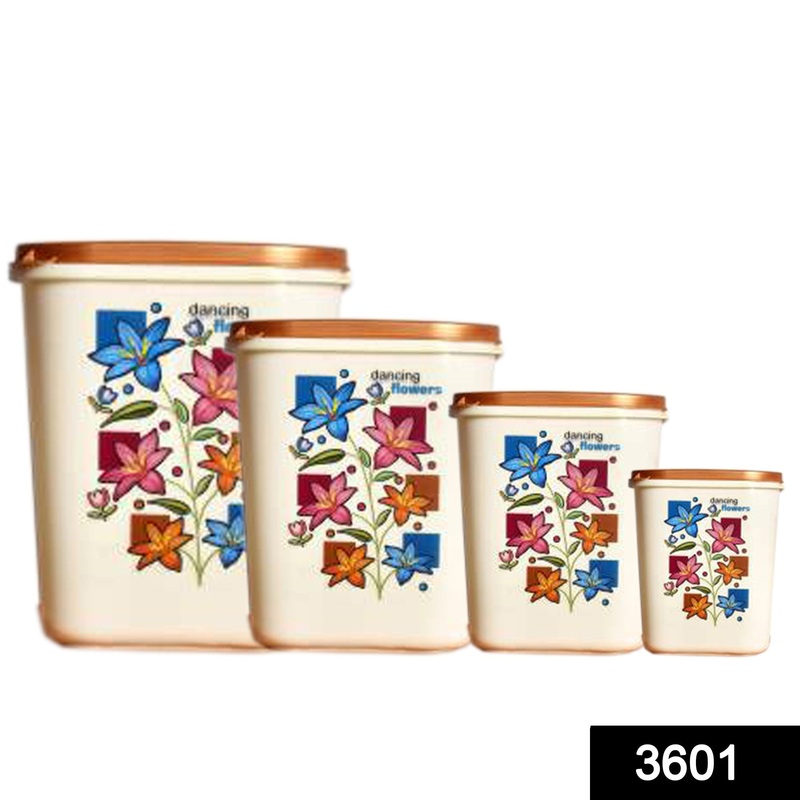 3601 Multipurpose Storage Space Organizer Container Set – 4 Pcs (3000ml, 2000ml, 1000ml, 500ml)