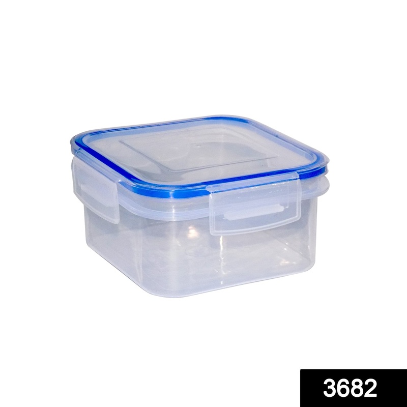 3682 Plastic Airtight Locked Food Storage Containers For Kitchen (600ml) (multicolour)