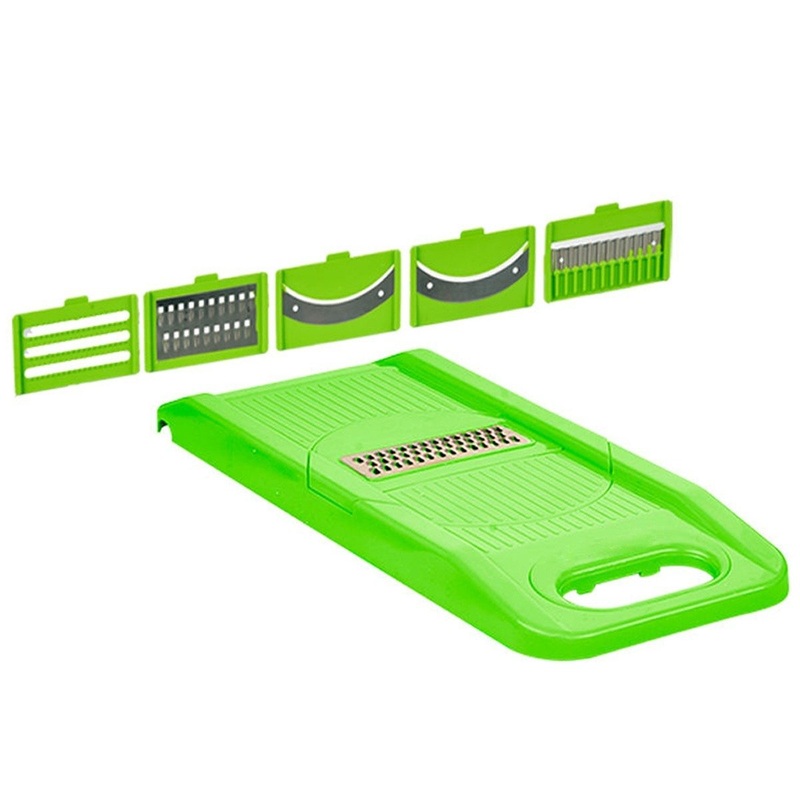 7014 Plastic 6 In 1 Vegetable Slicer Cutter (Multicolour)