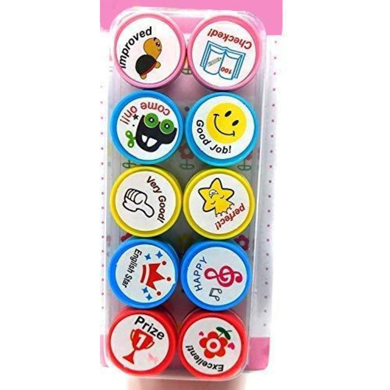 1085 Motivation Stamps Pencil Top for Students, Kids (10Pack)