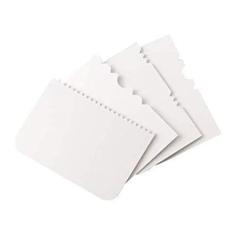 1086 Side Scraper for Cake with Edge Cake Decorating Tools (4 pack)