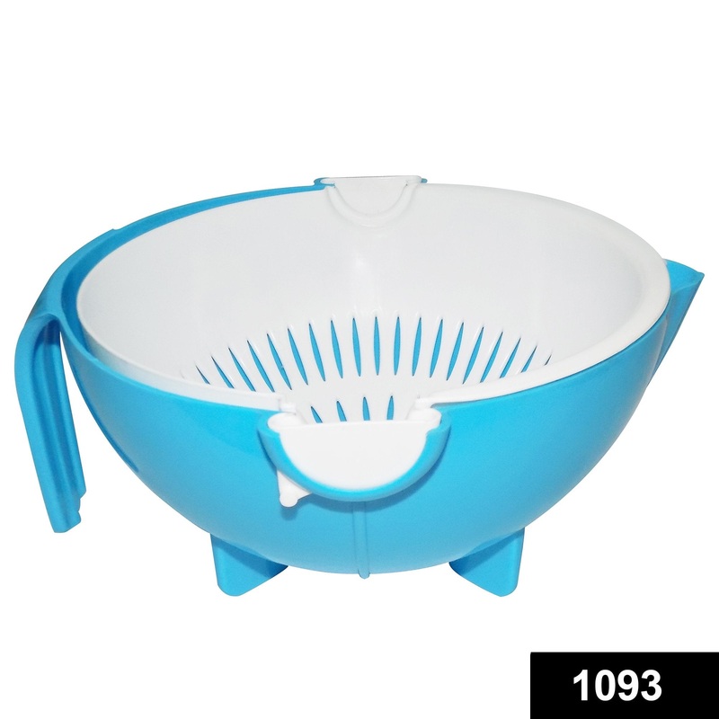 1093 Multi-Functional Washing Fruits and Vegetables Bowl & Strainer with Handle