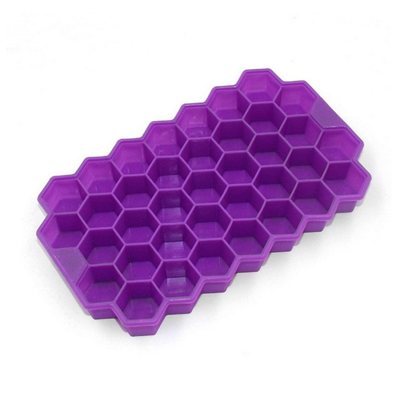 1138 Flexible Silicone Honeycomb Design 37 Cavity Ice Cube Tray