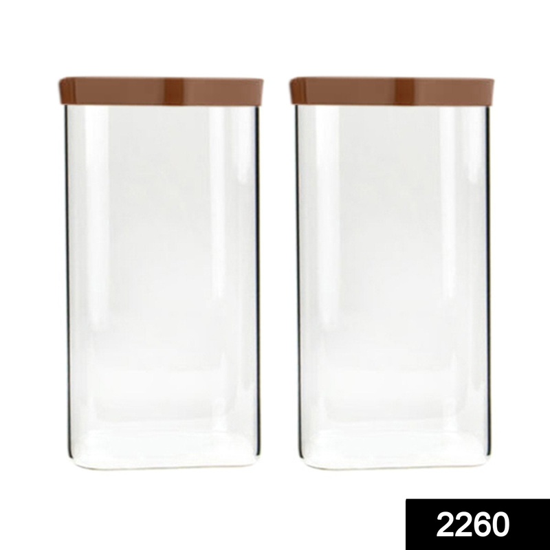 2260  Airtight Transparent Food Container Set for Multipurpose Use – 1260 ml (Set of 2)