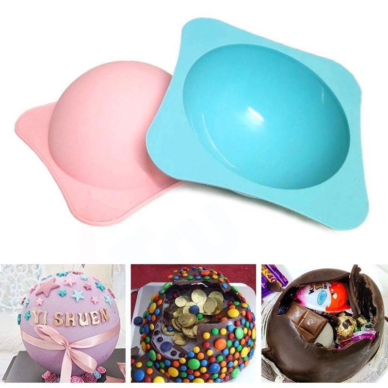 3318 Pinata Silicon Half Sphere Half Round Cake Mould