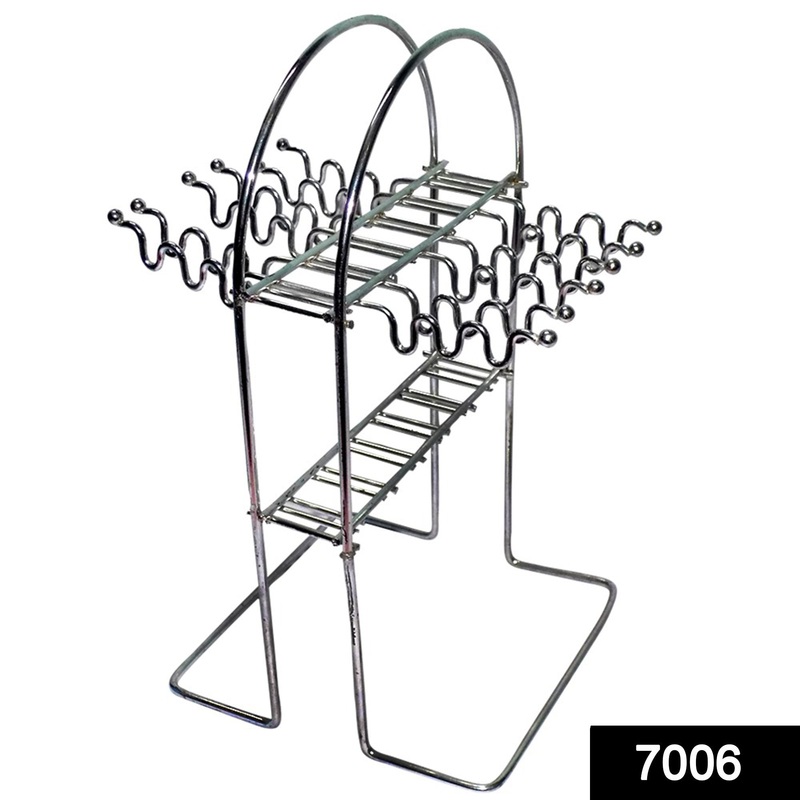 7006 Multi Functional Spoon, Knife, Dish & Other Kitchen Cutlery Stainless Steel Holder Stand