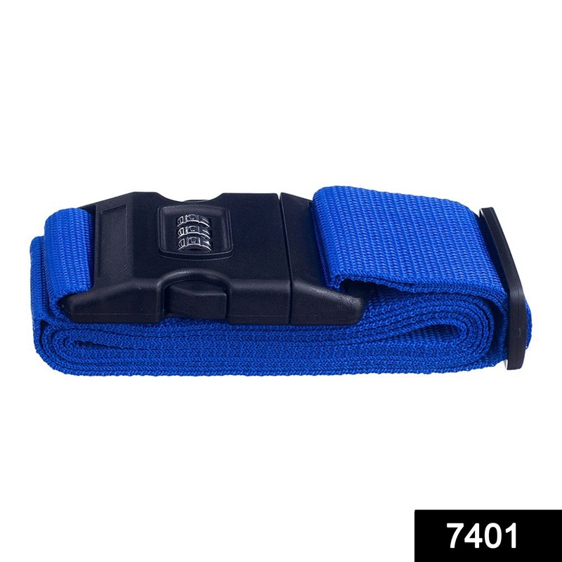 7401 Secure Adjustable Code Luggage Strap Lock Belt for Suitcase Baggage