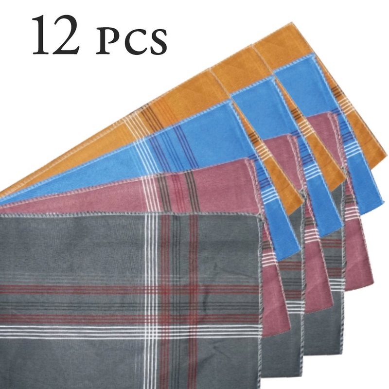 1532 Men’s King Size Formal Handkerchiefs for Office Use – Pack of 12