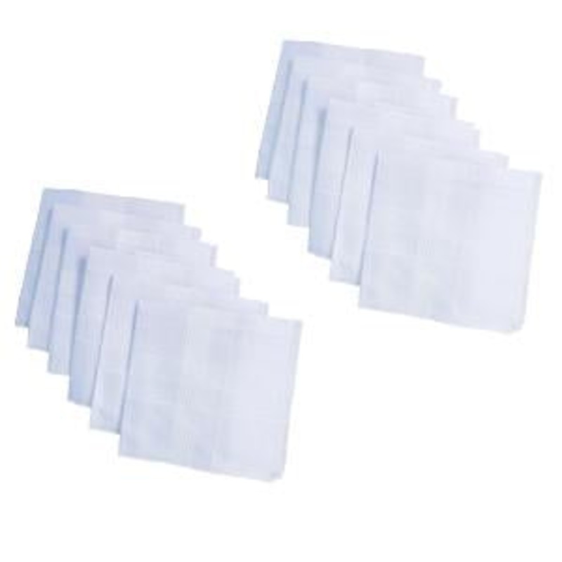 1537 Men’s King Size Formal Handkerchiefs for Office Use – Pack of 12