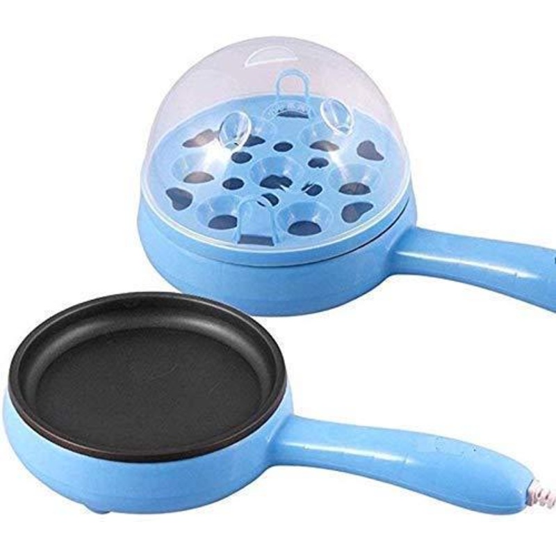 2150 Multi functional Electric 2 in 1 Egg Frying Pan with Egg Boiler Machine Measuring Cup with Handle