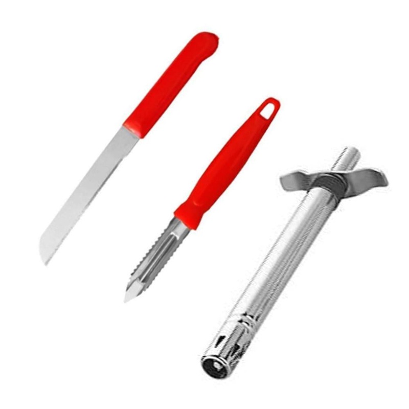 2159 3 In 1 Kitchen Combo – Kitchen Lighter, Stainless Steel Knife and Peeler