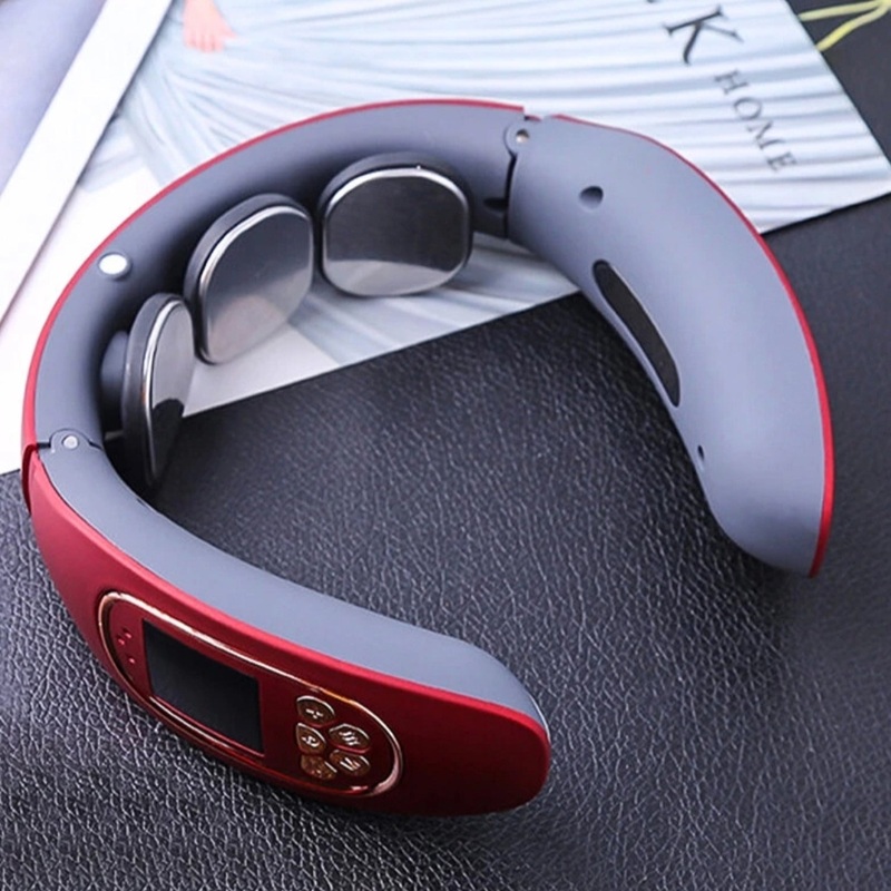 3 Heads Smart Electric Neck and Back Pulse Massager (1 Pc)