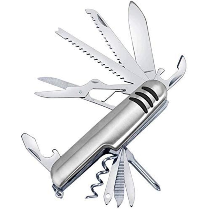 0500 Multi functional Stainless Steel Folding Pocket Knife (11 in 1 screwdriver)