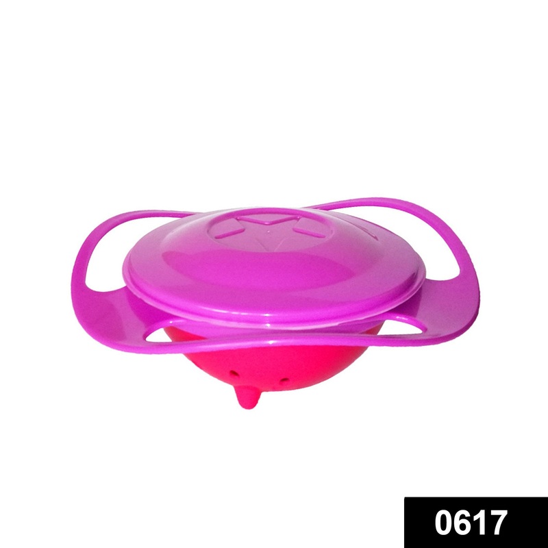 0617 Portable Non Spill Feeding Toddler Gyro Bowl 360 Degree Rotating Dish