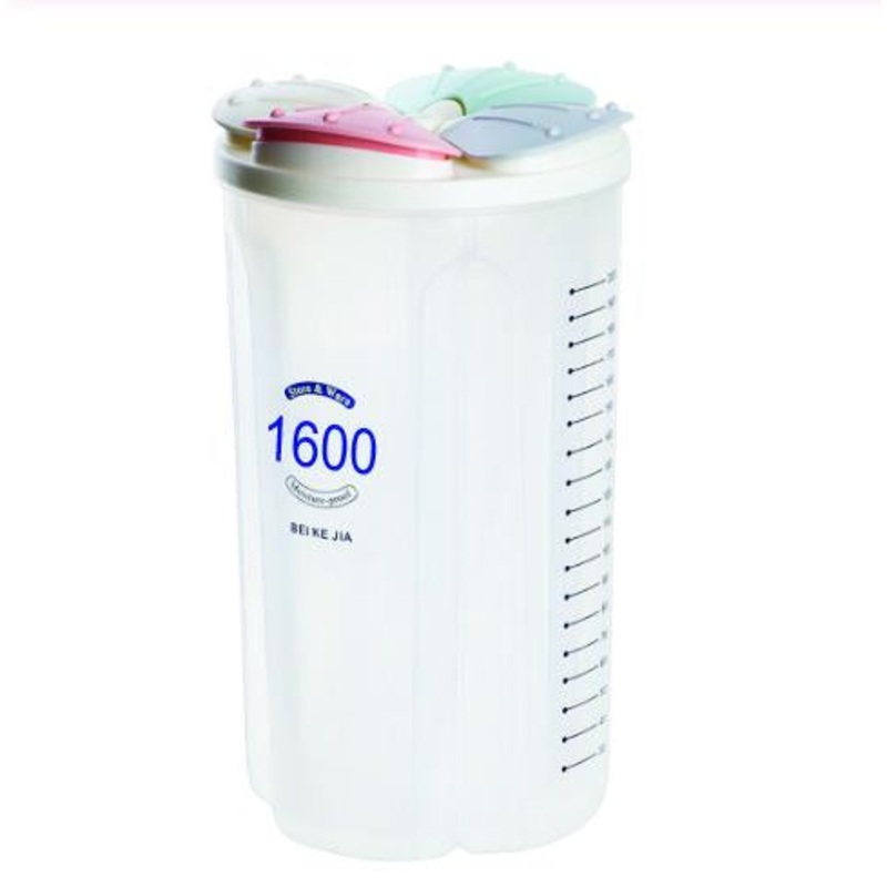 0788 4 in 1 Transparent Air Tight Storage Dispenser Container (1600 ml)