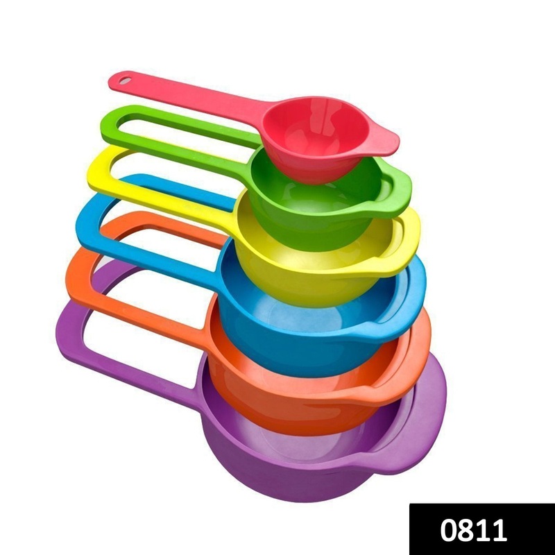 0811 Plastic Measuring Spoons for Kitchen (6 pack)
