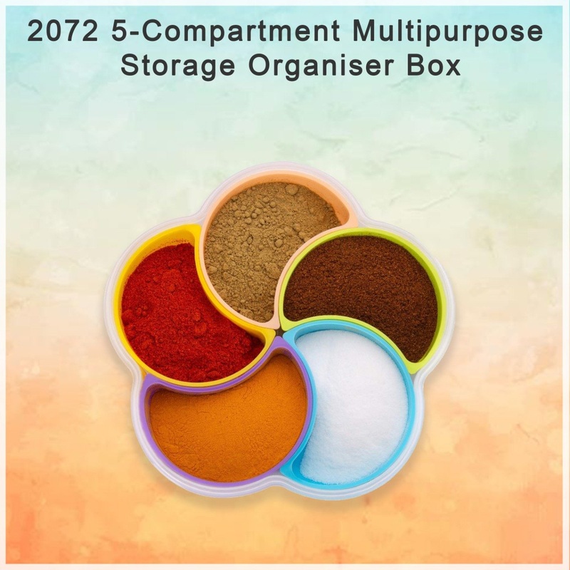 2072 5-Compartment Multipurpose Storage Organiser Box