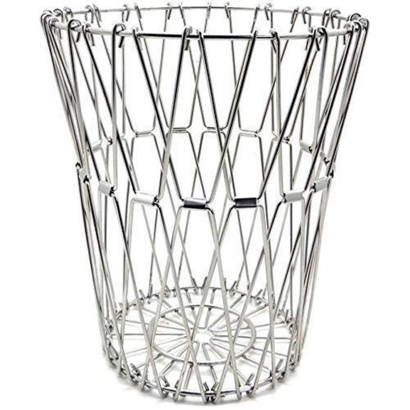 3040 Multipurpose Fruit Basket Stainless Steel Wire Bowl Foldable Basket for Vegetable / Fruits / Dining