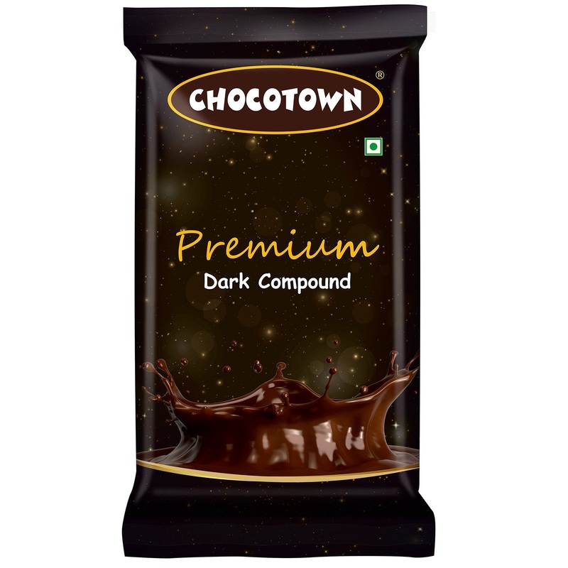0048 Chocotown Premium Dark Compound 400gm | Chocotown Dark Choco Slab